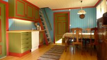 Gamlestugu - hytte i bondehus Søre Skolt Hemsedal charmerende køkken