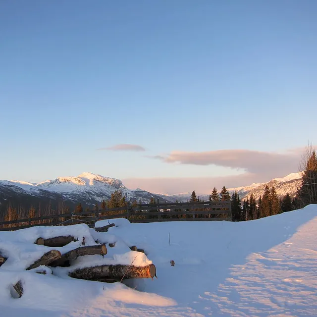 Hytte til leje i Søre Skolt med udsigt mod Hemsedal Skicenter